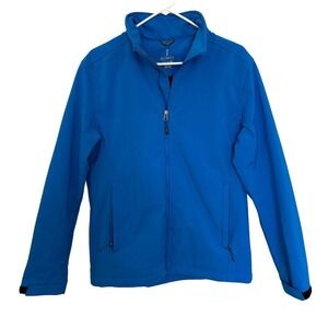Elevate Men Full Zip Jacket Blue Medium Fleece Lined Casual Outerwear